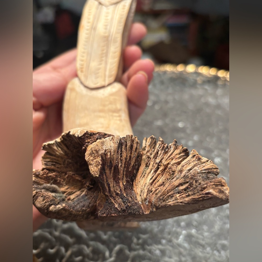 1930s Art Deco Organic Root Wood Root Hand Carved Heron Folk Art Statue 11in - Picture 7 of 13